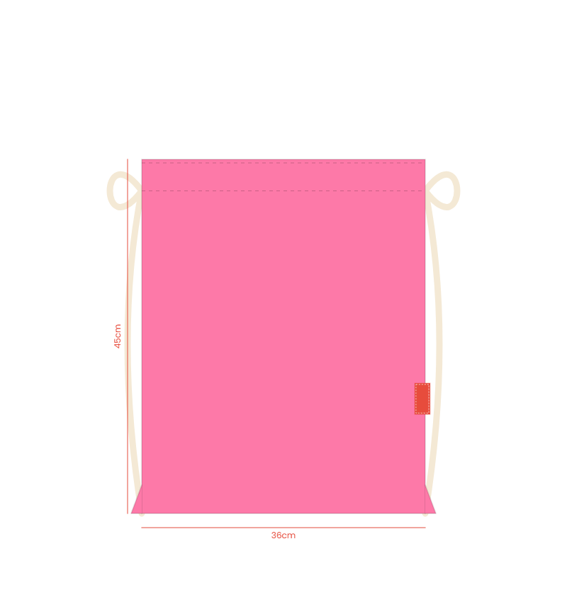 Baghashtag Pembe Sırt Bez Çanta - Görsel 2