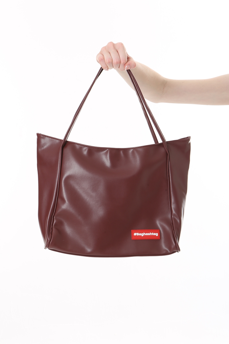 Baghashtag Bordo Soft Deri Fermuarlı Çanta - Görsel 4