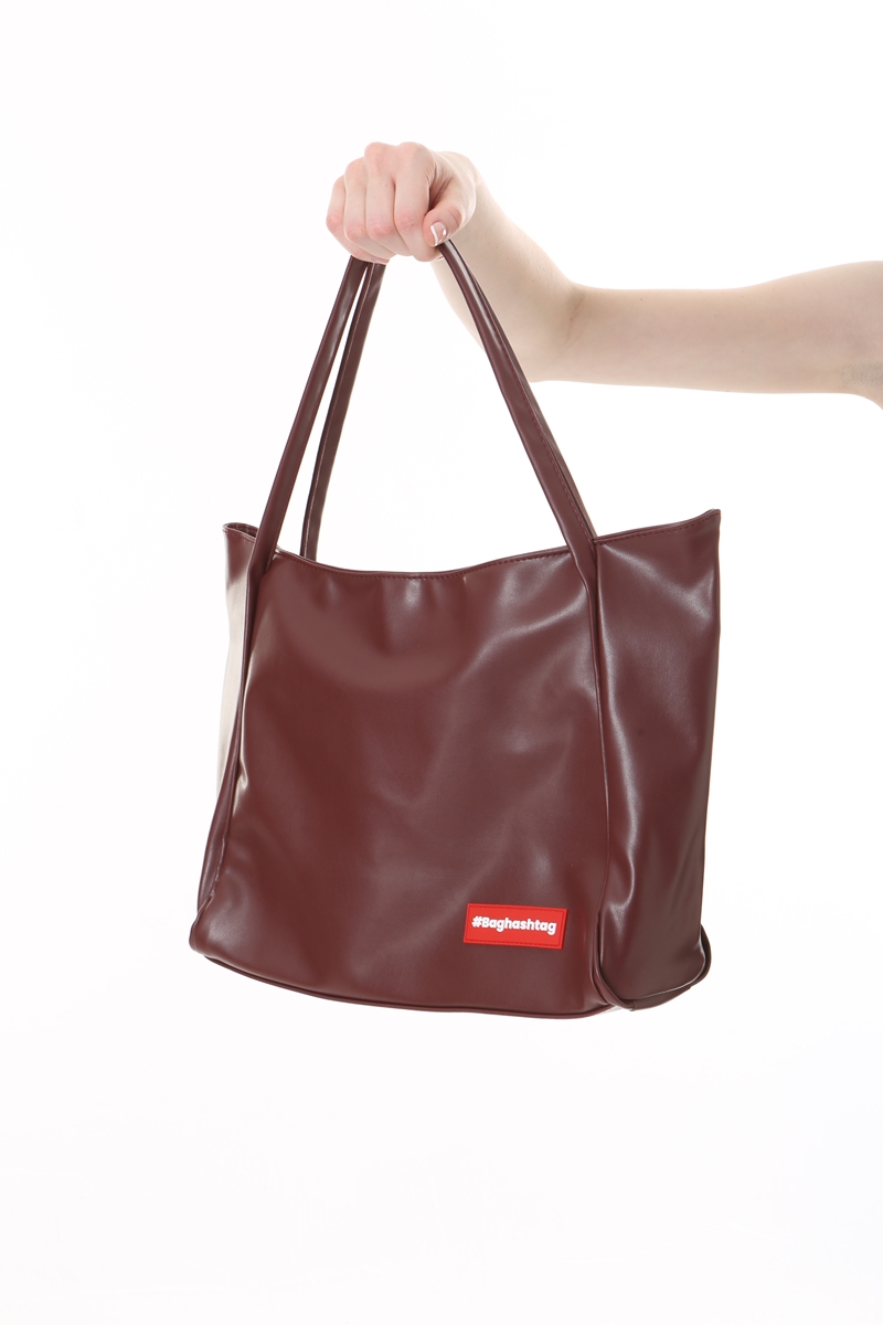 Baghashtag Bordo Soft Deri Fermuarlı Çanta - Görsel 5