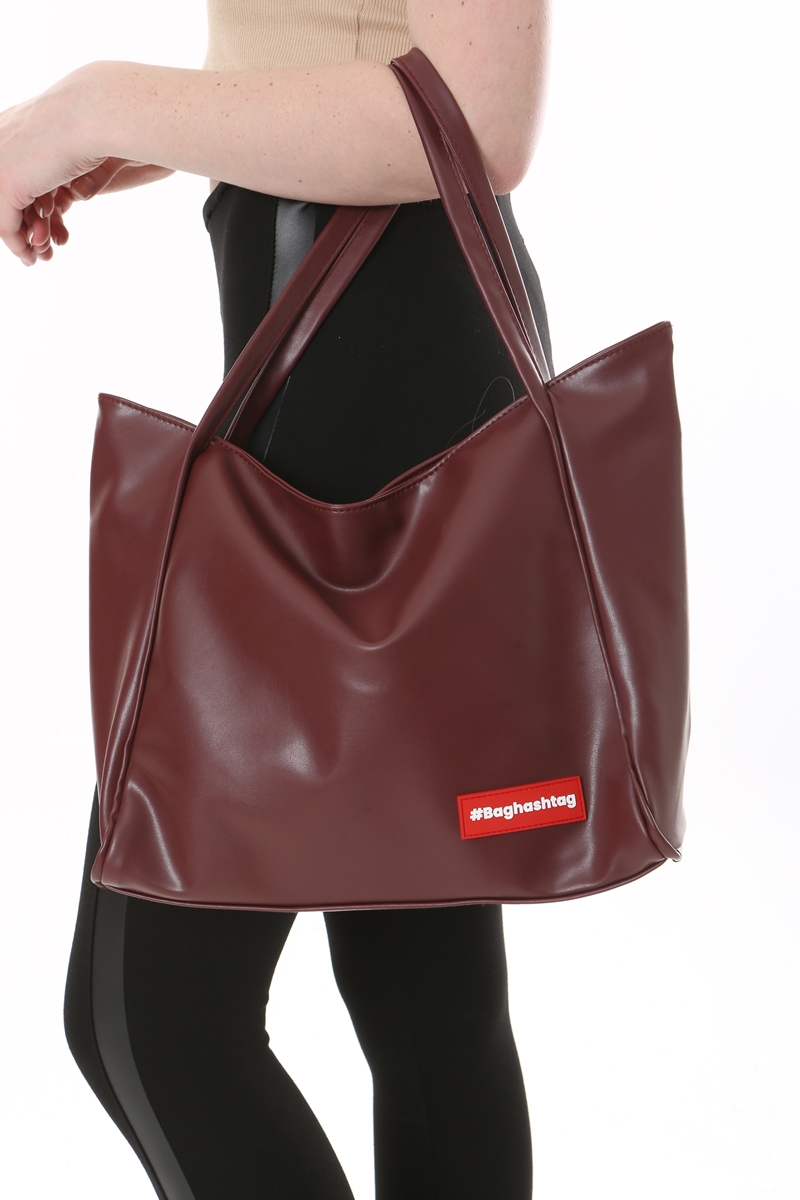 Baghashtag Bordo Soft Deri Fermuarlı Çanta - Görsel 13