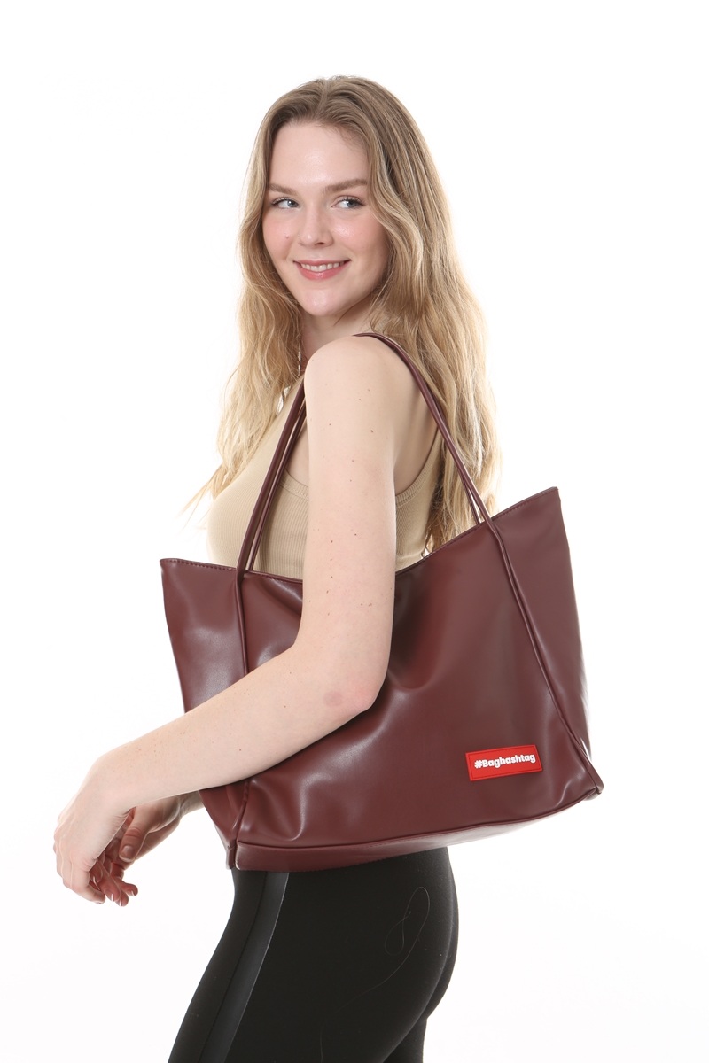 Baghashtag Bordo Soft Deri Fermuarlı Çanta - Görsel 15