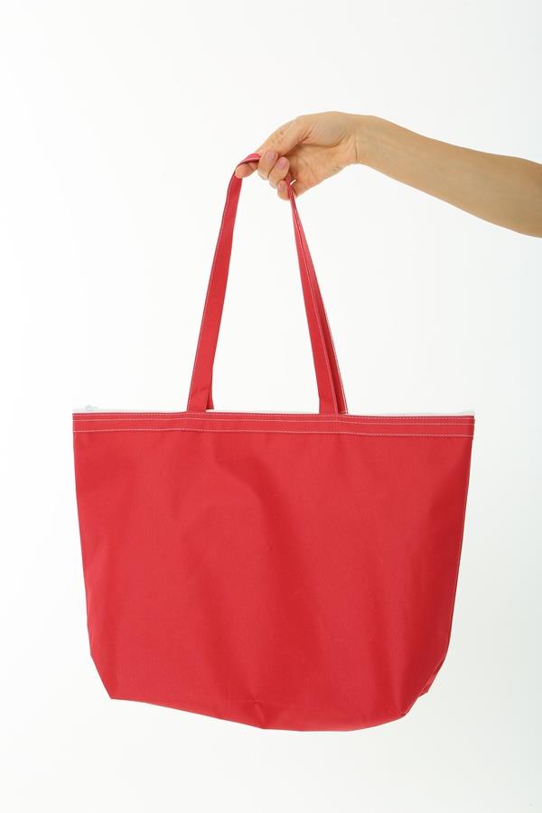 Baghashtag Summer Beach Bag Plaj Çantası Kırmızı - Görsel 8