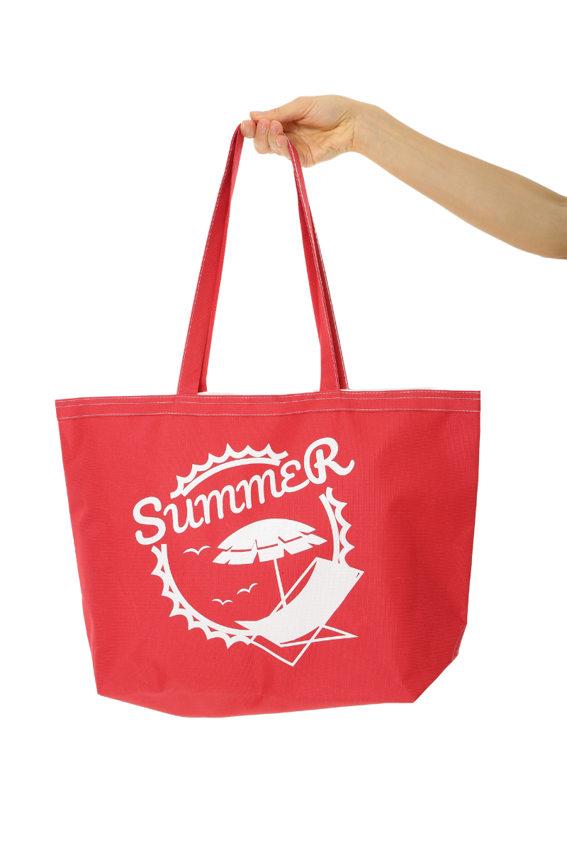 Baghashtag Summer Beach Bag Plaj Çantası Kırmızı - Görsel 11