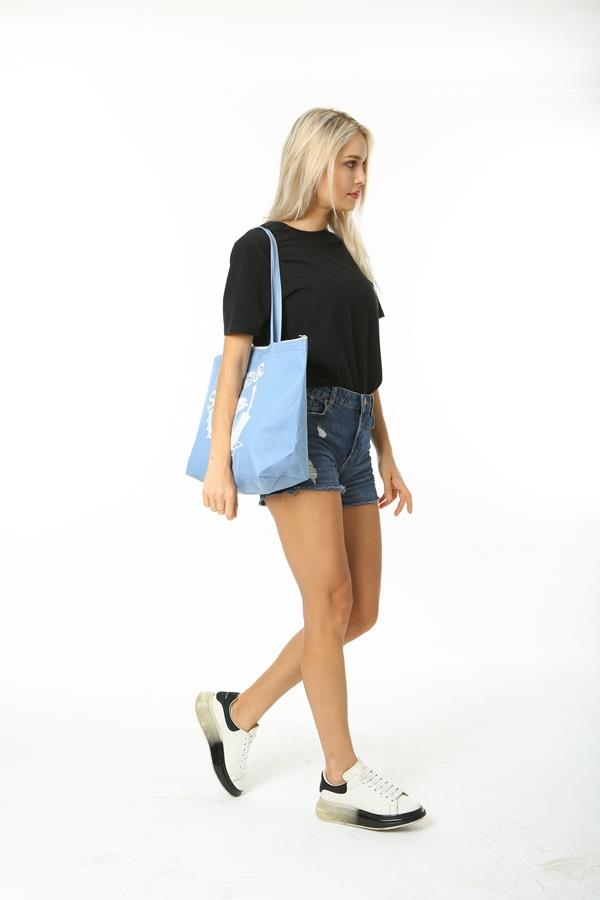 Baghashtag Summer Beach Bag Plaj Çantası Mavi - Görsel 3