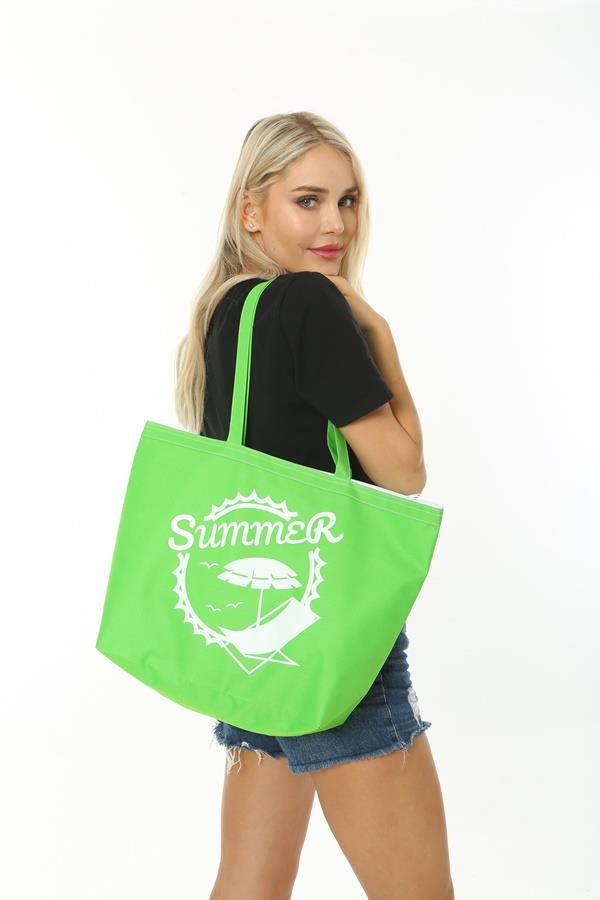 Baghashtag Summer Beach Bag Plaj Çantası Yeşil - Görsel 15